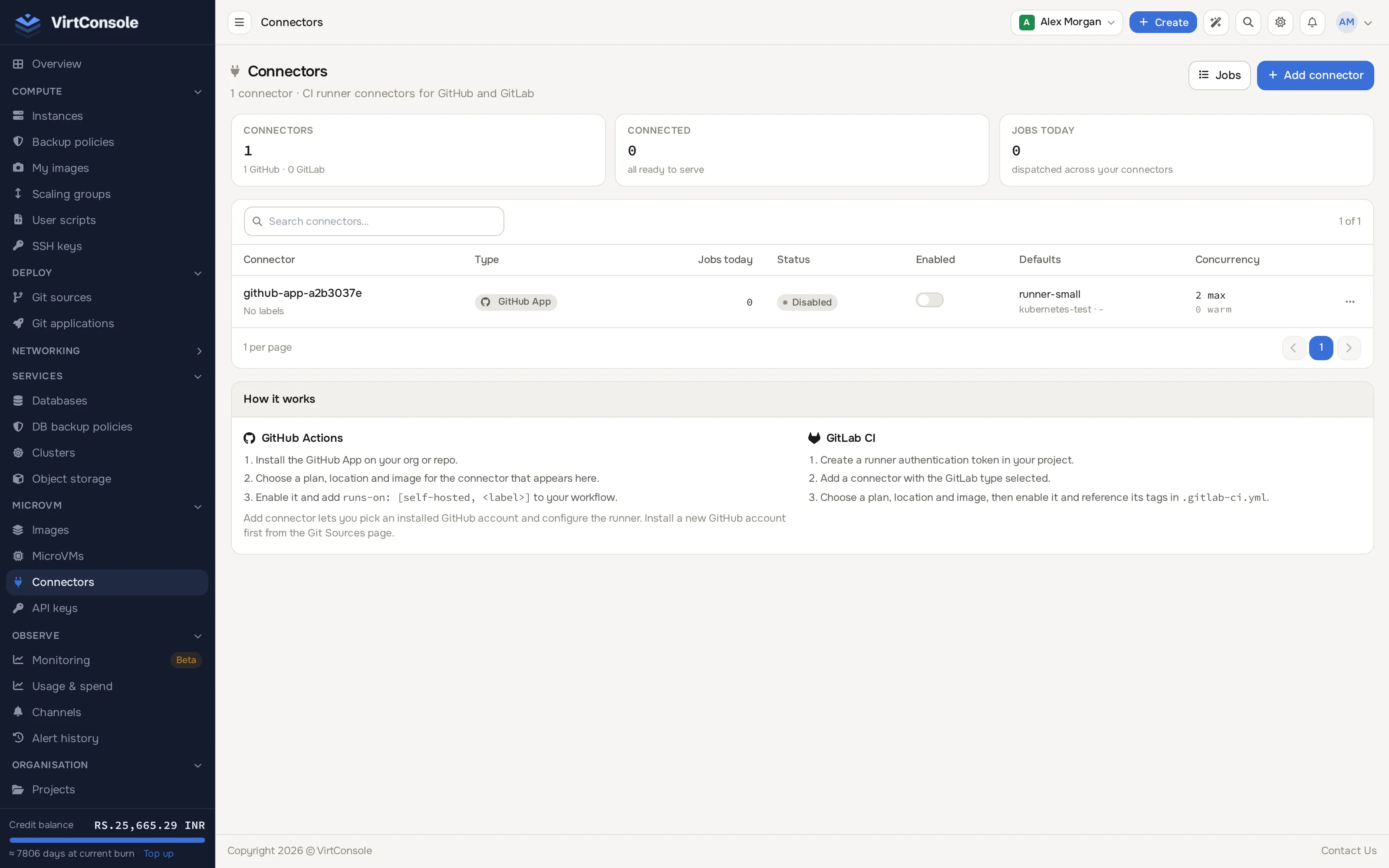 MicroVM Connectors page